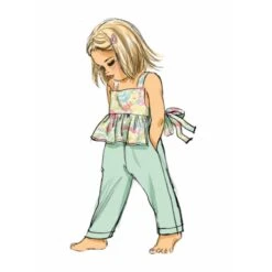 Butterick Sewing Pattern B6936 Toddlers' Overalls And Dress Ruffled Waist -OHSEWCRAFTY butterick sewing pattern b6936 toddlers overalls and dress ruffled waist 2