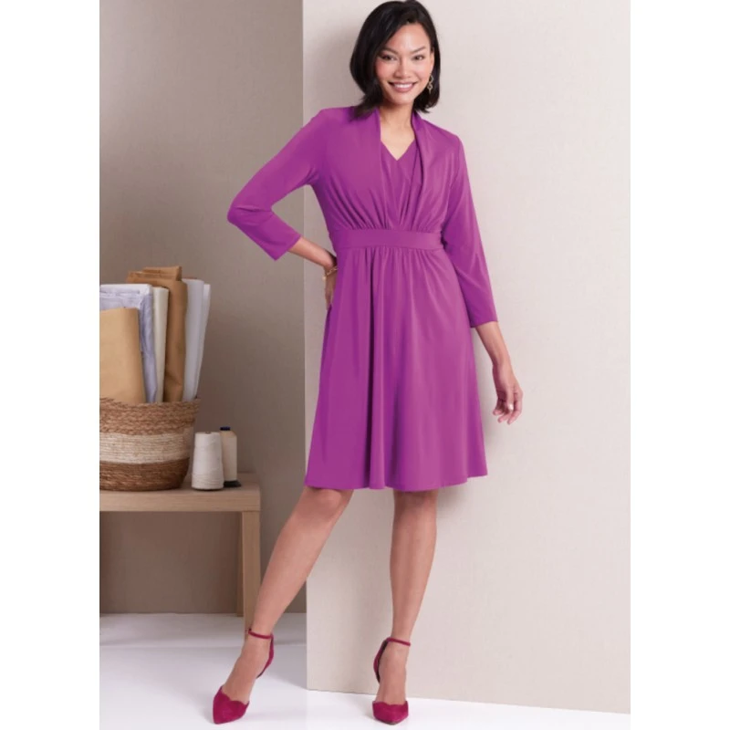 Butterick Sewing Pattern B6940 Misses' Knit V-Neck Dresses By Palmer/Pletsch 8 Butterick Sewing Pattern B6940 Misses' Knit V-Neck Dresses By Palmer/Pletsch - Image 6