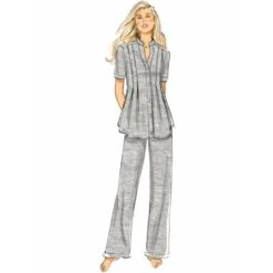Butterick Sewing Pattern B6945 Misses' Knit Lounge Top, Dress And Trousers -OHSEWCRAFTY butterick sewing pattern b6945 misses knit lounge top dress and trousers 2