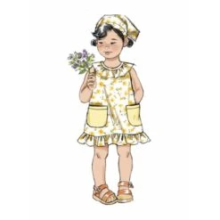 Butterick Sewing Pattern B6951 Toddlers' Dress, Tops, Shorts, Trousers, Kerchief -OHSEWCRAFTY butterick sewing pattern b6951 toddlers dress tops shorts trousers kerchief 2