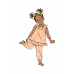 Butterick Sewing Pattern B6951 Toddlers' Dress, Tops, Shorts, Trousers, Kerchief -OHSEWCRAFTY butterick sewing pattern b6951 toddlers dress tops shorts trousers kerchief 3