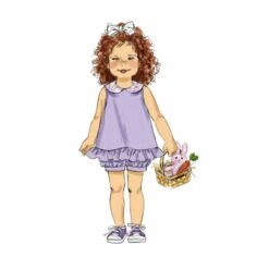 Butterick Sewing Pattern B6951 Toddlers' Dress, Tops, Shorts, Trousers, Kerchief -OHSEWCRAFTY butterick sewing pattern b6951 toddlers dress tops shorts trousers kerchief 4