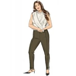 Butterick Sewing Pattern B6964 Women’s Close-fitting Trousers Sit 1″ Below Waist -OHSEWCRAFTY butterick sewing pattern b6964 womens close fitting trousers sit 1 below waist 2