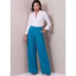 Butterick Sewing Pattern B6973 Misses’ Wide Leg Trousers By Palmer/Pletsch -OHSEWCRAFTY butterick sewing pattern b6973 misses wide leg trousers by palmerpletsch 1