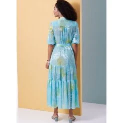 Butterick Sewing Pattern B6977 Misses’ Loose-Fitting Tiered Hem Dresses And Sash -OHSEWCRAFTY butterick sewing pattern b6977 misses loose fitting tiered hem dresses and sash 3
