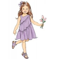 Butterick Sewing Pattern B6988 Children’s Asymmetrical Dress With Optional Trim 14 Butterick Sewing Pattern B6988 Children’s Asymmetrical Dress With Optional Trim -OHSEWCRAFTY butterick sewing pattern b6988 childrens asymmetrical dress with optional trim 4