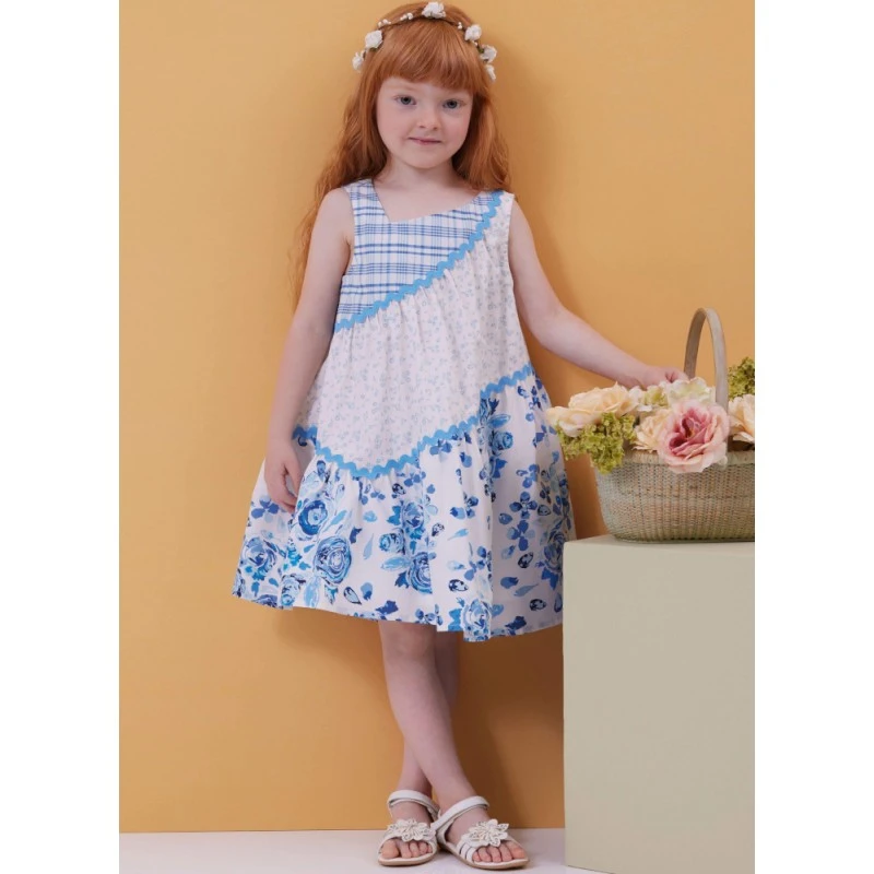 Butterick Sewing Pattern B6988 Children’s Asymmetrical Dress With Optional Trim 8 Butterick Sewing Pattern B6988 Children’s Asymmetrical Dress With Optional Trim - Image 6