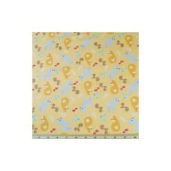 Cartoon Forest Animals Deer Squirrel Fox Bird 100% Cotton Fabric