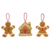 Christmas Gingerbread Felting Kit 3 Ornaments Craft -OHSEWCRAFTY christmas gingerbread felting kit 3 ornaments craft