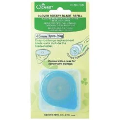 Clover Rotary Cutter Blade Straight CL7509 Refill 45mm Pack Of 5 Plus Cover