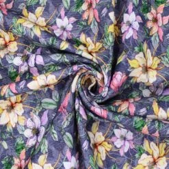 Cotton Corduroy Fabric Fantasy Floral