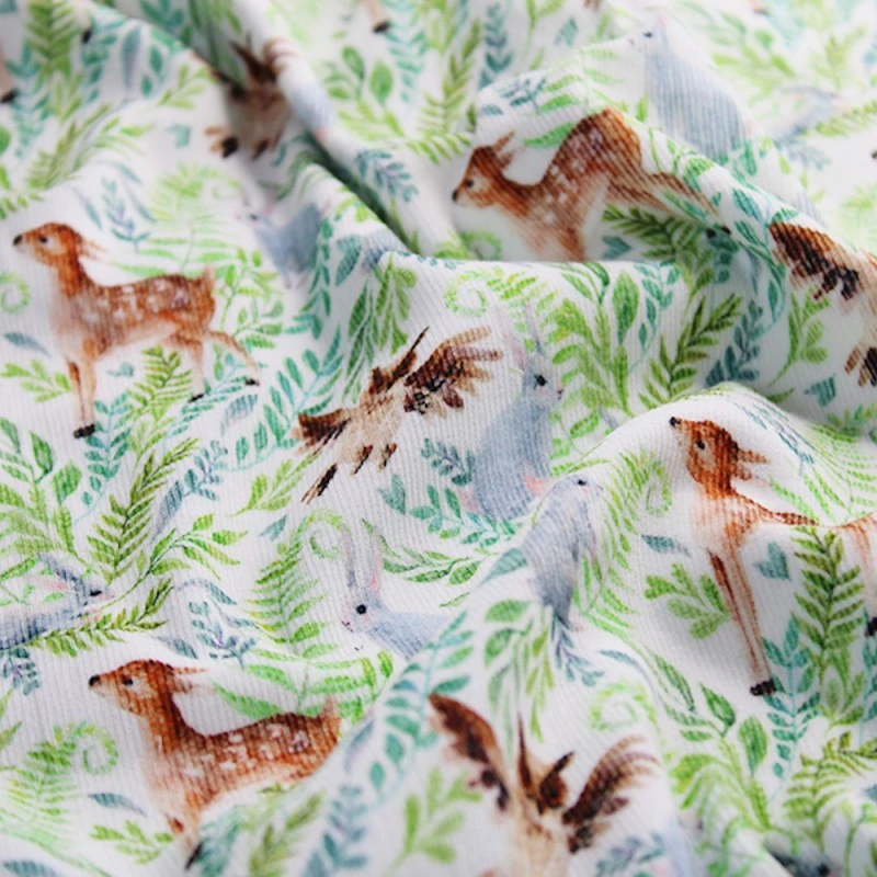 Cotton Corduroy Fabric Forest Friends 4 Cotton Corduroy Fabric Forest Friends - Image 2