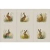 Cotton Rich Linen Look Fabric Digital Country Hares Hare Rabbit Panel -OHSEWCRAFTY cotton rich linen look fabric digital country hares hare rabbit panel