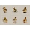 Cotton Rich Linen Look Fabric Digital Fluffy Duckling Duck Duckies Panel -OHSEWCRAFTY cotton rich linen look fabric digital fluffy duckling duck duckies panel