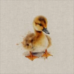 Cotton Rich Linen Look Fabric Digital Fluffy Duckling Duck Duckies Panel -OHSEWCRAFTY cotton rich linen look fabric digital fluffy duckling duck duckies panel 6