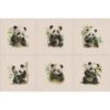 Cotton Rich Linen Look Fabric Digital Watercolour Baby Pandas Bears Panel -OHSEWCRAFTY cotton rich linen look fabric digital watercolour baby pandas bears panel