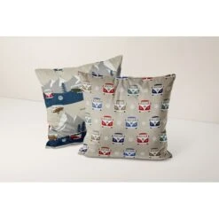 Cotton Rich Look Fabric VW Camper Van Adventure Trip Upholstery 140cm Wide -OHSEWCRAFTY cotton rich look fabric vw camper van adventure trip upholstery 140cm wide 4