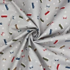Cotton Rich Look Fabric VW Camper Vans Little Adventures Upholstery 140cm Wide -OHSEWCRAFTY cotton rich look fabric vw camper vans little adventures upholstery 140cm wide 2