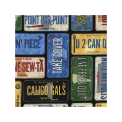 100% Cotton Fabric Craft Sewing Quilting USA State Licence Plates