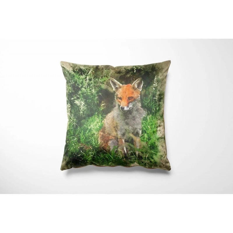 Crafty Cotton Art Linen Canvas Look Fabric Fox Panel Upholstery 5 Crafty Cotton Art Linen Canvas Look Fabric Fox Panel Upholstery - Image 3