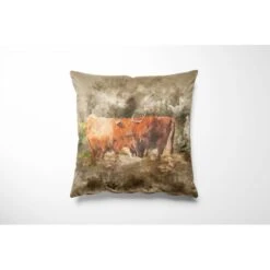 Crafty Cotton Art Linen Canvas Look Fabric Highland Cattle Panel Upholstery -OHSEWCRAFTY crafty cotton art linen canvas look fabric highland cattle panel upholstery 2