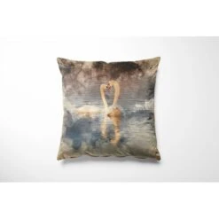 Crafty Cotton Art Linen Canvas Look Fabric Swan Panel Upholstery -OHSEWCRAFTY crafty cotton art linen canvas look fabric swan panel upholstery 2