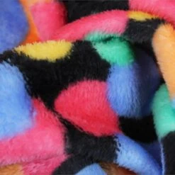 Cuddle Fleece Fabric Soft Luxurious Arty Shapes Rainbow Abstract 144cm Wide -OHSEWCRAFTY cuddle fleece fabric soft luxurious arty shapes rainbow abstract 144cm wide 5