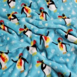 Cuddle Fleece Fabric Soft Luxurious Perfect Penguins Christmas Winter 144cm Wide -OHSEWCRAFTY cuddle fleece fabric soft luxurious perfect penguins christmas winter 144cm wide 4