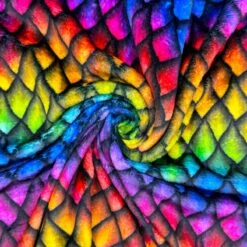 Cuddle Fleece Fabric Super Soft Dragon Scales Rainbow 150cm Wide -OHSEWCRAFTY cuddle fleece fabric super soft dragon scales rainbow 150cm wide 2