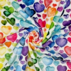 Cuddle Fleece Fabric Super Soft Love Hearts Valentines 150cm Wide -OHSEWCRAFTY cuddle fleece fabric super soft love hearts valentines 150cm wide 2