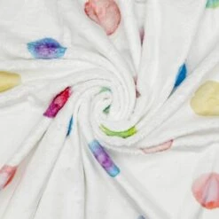 Cuddle Fleece Fabric Super Soft Watercolour Spots 150cm Wide -OHSEWCRAFTY cuddle fleece fabric super soft watercolour spots 150cm wide 2