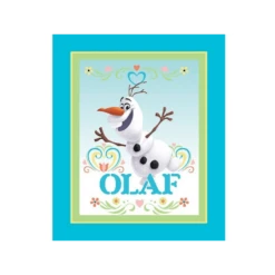 Disney Frozen Dancing Olaf Snowman 90cm X 112cm 100% Cotton Fabric