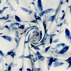 Double Gauze Cotton Fabric Lightweight Avignon Leaves 132cm Wide -OHSEWCRAFTY double gauze cotton fabric lightweight avignon leaves 132cm wide 2