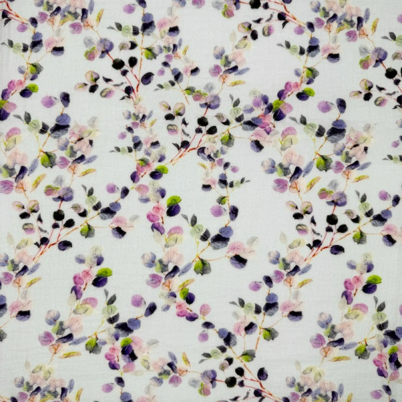 Double Gauze Cotton Fabric Lightweight Bordeaux Leaves 132cm Wide 3 Double Gauze Cotton Fabric Lightweight Bordeaux Leaves 132cm Wide