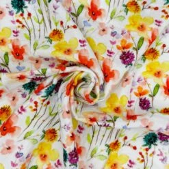 Double Gauze Cotton Fabric Lightweight Grenoble Floral 132cm Wide -OHSEWCRAFTY double gauze cotton fabric lightweight grenoble floral 132cm wide 2