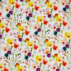 Double Gauze Cotton Fabric Lightweight Grenoble Floral 132cm Wide
