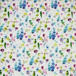 Double Gauze Cotton Fabric Lightweight Lille Floral 132cm Wide