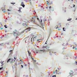 Double Gauze Cotton Fabric Lightweight Reims Floral 132cm Wide -OHSEWCRAFTY double gauze cotton fabric lightweight reims floral 132cm wide 2