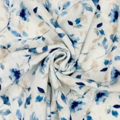 Double Gauze Cotton Fabric Lightweight Rennes Floral 132cm Wide -OHSEWCRAFTY double gauze cotton fabric lightweight rennes floral 132cm wide 2