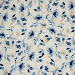 Double Gauze Cotton Fabric Lightweight Rennes Floral 132cm Wide