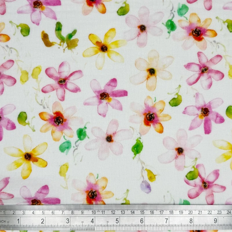 Double Gauze Cotton Fabric Lightweight Strasbourg Floral 132cm Wide 4 Double Gauze Cotton Fabric Lightweight Strasbourg Floral 132cm Wide - Image 2