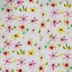 Double Gauze Cotton Fabric Lightweight Strasbourg Floral 132cm Wide