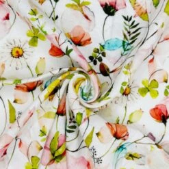 Double Gauze Cotton Fabric Lightweight Troyes Floral 132cm Wide -OHSEWCRAFTY double gauze cotton fabric lightweight troyes floral 132cm wide 2