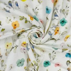 Double Gauze Cotton Fabric Montpellier Flower Floral 132cm Wide 7 Double Gauze Cotton Fabric Montpellier Flower Floral 132cm Wide -OHSEWCRAFTY double gauze cotton fabric montpellier flower floral 132cm wide 2