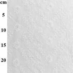 Eyelet Embroidery Cotton Fabric – Mia, Lightweight, Floral, Breathable & Elegant 130cm Wide