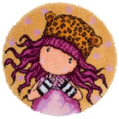 Gorjuss Purrrrrfect Love Latch Hook Rug Kit – DIY Cat-Themed Rug