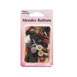 Hemline 100 X Mixed Menders Spare Buttons Shirt, Blouse