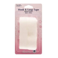 Hemline 1m X 25mm Heavy Duty Hook & Loop Velour Fastening Tape Stick On