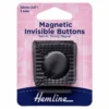 Hemline 2 X 20mm Magnetic Invisible Buttons Sew In Black
