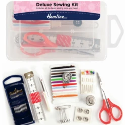 Hemline Deluxe Sewing Kit In Plastic Box Scissors Tape Measure Thread Pins Thimble 7 Hemline Deluxe Sewing Kit In Plastic Box Scissors Tape Measure Thread Pins Thimble -OHSEWCRAFTY hemline deluxe sewing kit in plastic box scissors tape measure thread pins thimble 2